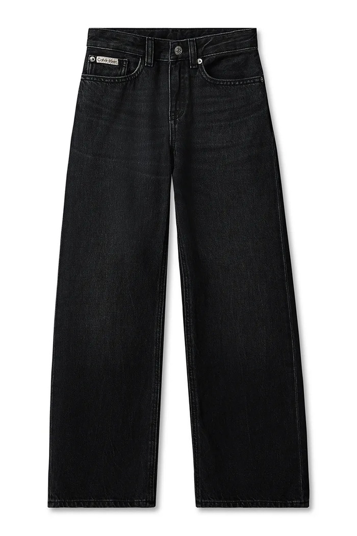 Calvin Klein Jeans Jeansy wide leg dziecięce Wide leg LVCKFJC08G.9BY2 czarny AW26