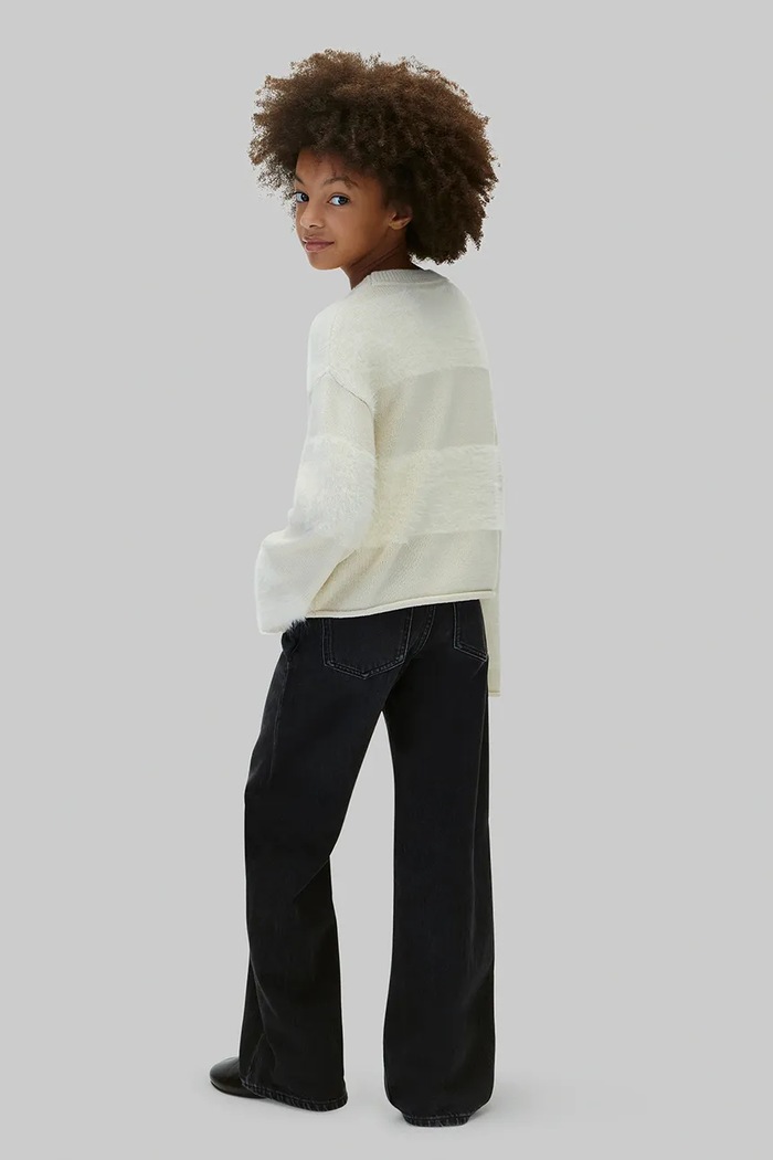 Jeansy wide leg dziecięce Wide leg Calvin Klein Jeans LVCKFJC08G.9BY2 czarny