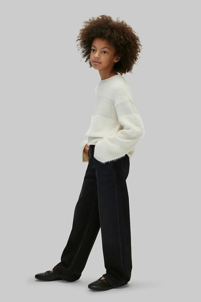 Jeansy wide leg dziecięce Wide leg Calvin Klein Jeans czarny LVCKFJC08G.9BY2