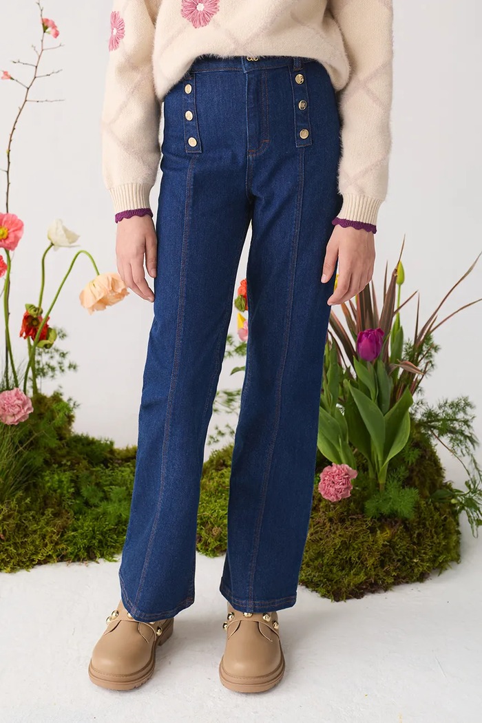 Abel&Lula Flare džíny dětské 5760.5.Mini.9BY2 modrá AW26