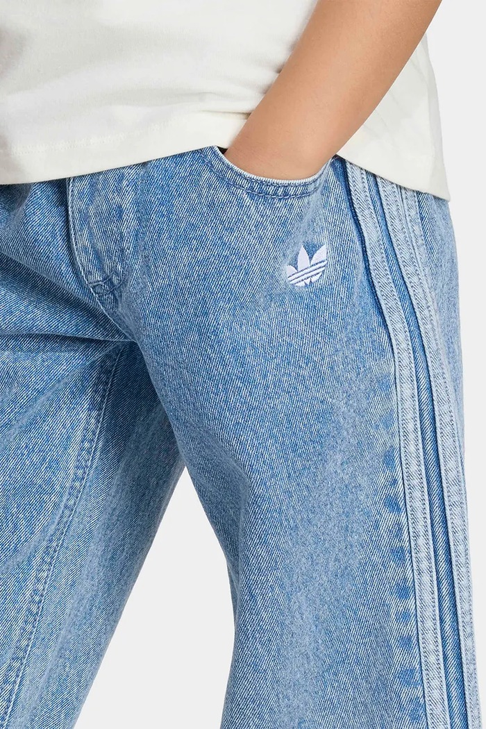 adidas Originals jeansy loose dziecięce niebieski KU8317