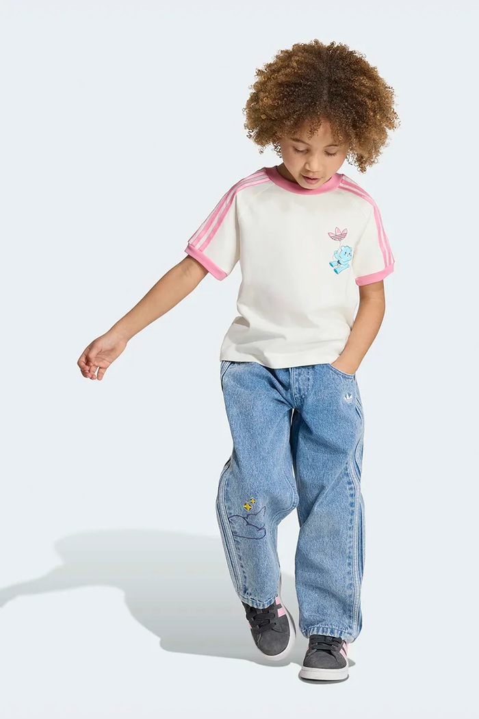 adidas Originals jeansy loose dziecięce KU8317