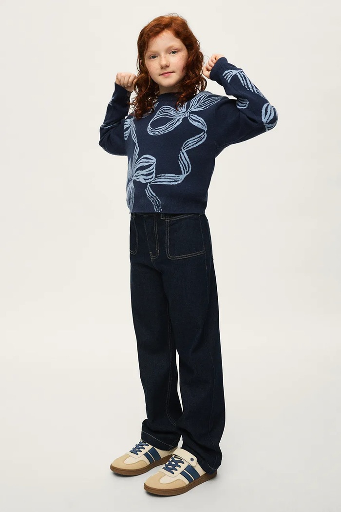 Mayoral rifle relaxed fit detské relaxed fit denim tmavomodrá 7523.8E.Junior.9BY2
