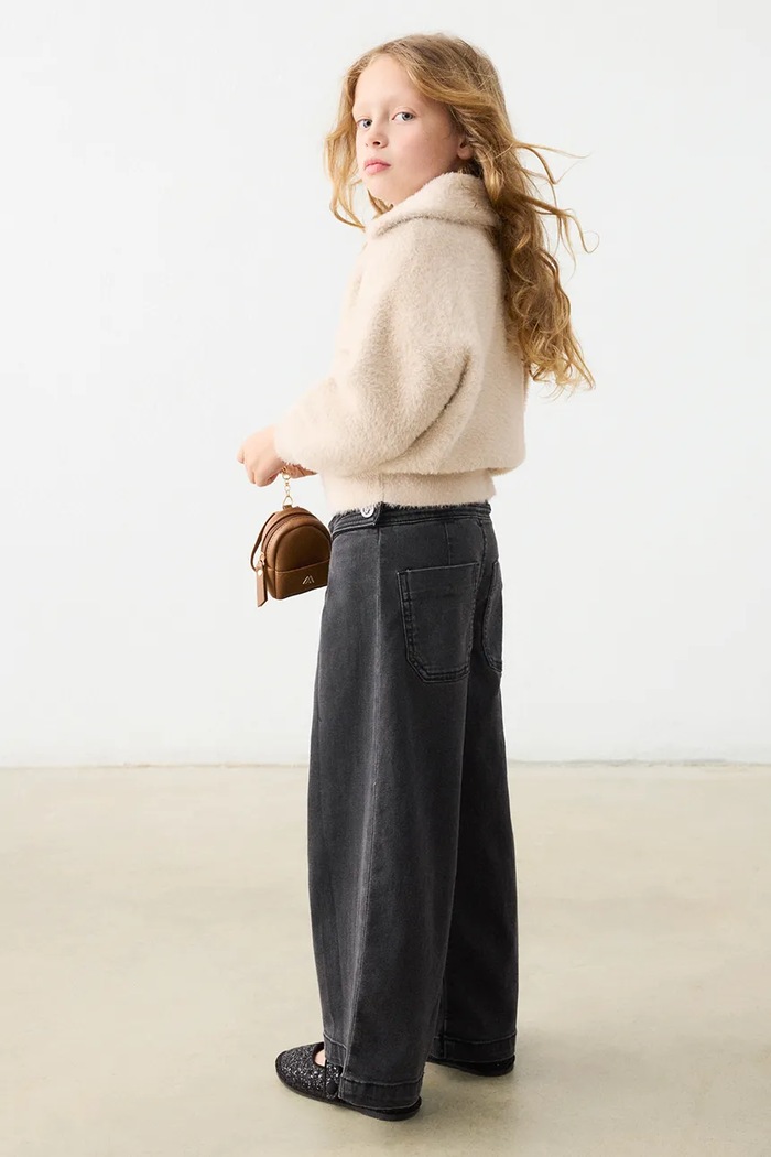 Mayoral παιδικά jeans wide leg 4523.6F.Mini.9BY2 γκρί