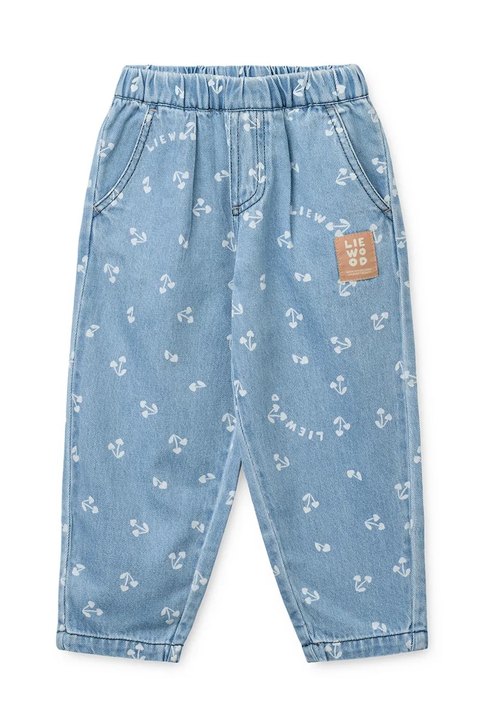 Liewood дънки loose за деца Borris Light Printed Denim Pants син LW20995.9BY2