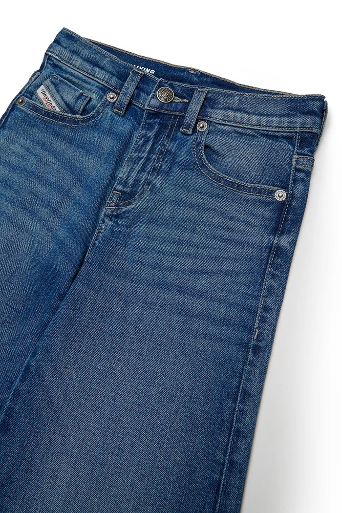 Dziewczynka Diesel jeansy wide leg dziecięce 1978-J TROUSERS J00816.KXBU3 niebieski