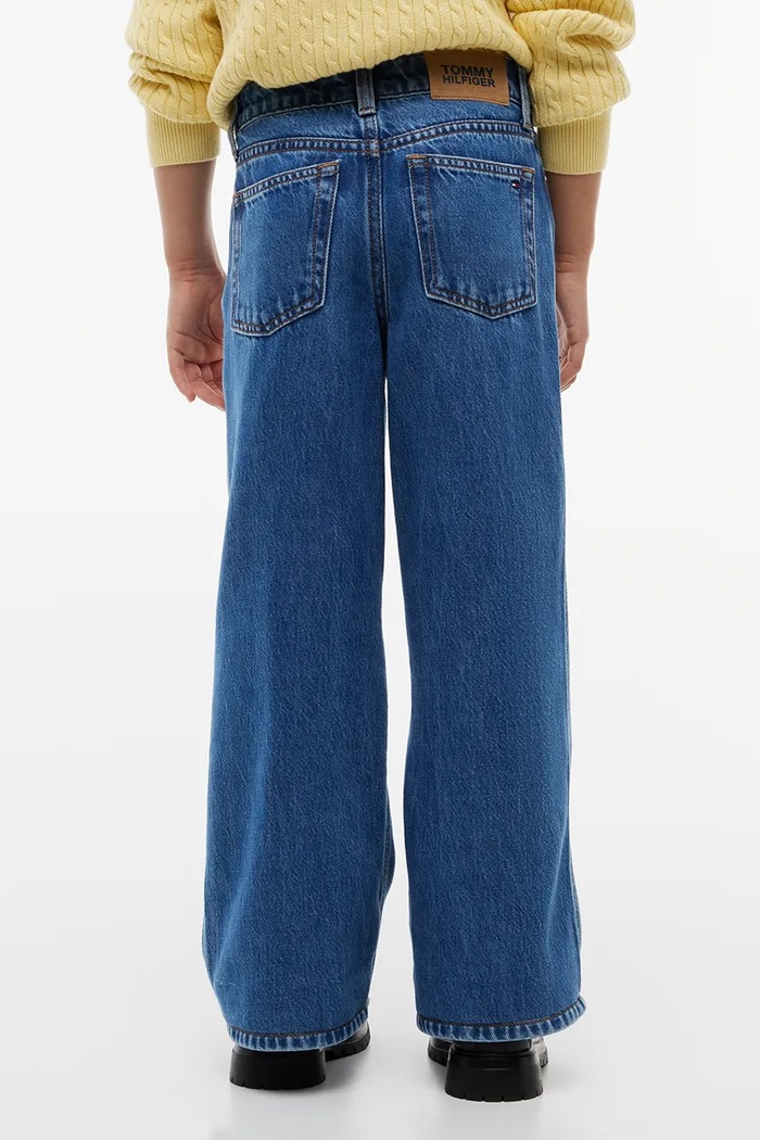 Tommy Hilfiger jeansy wide leg dziecięce WIDE LEG niebieski KG0KG09421.104.122.9BY2