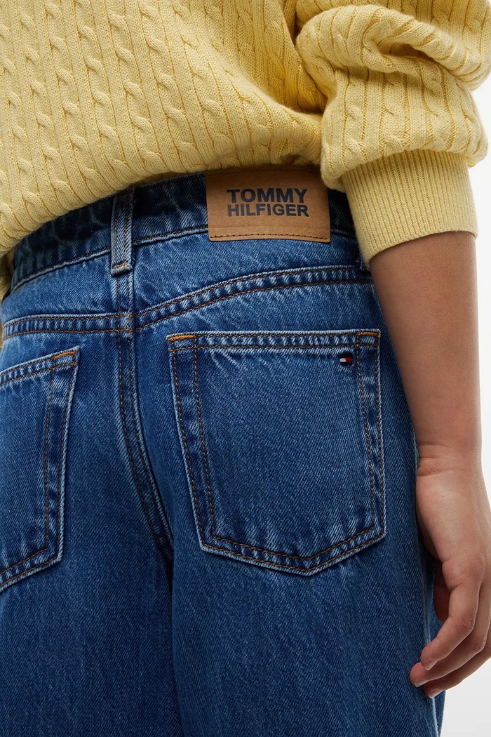 Tommy Hilfiger jeansy wide leg dziecięce WIDE LEG KG0KG09421.104.122.9BY2 niebieski