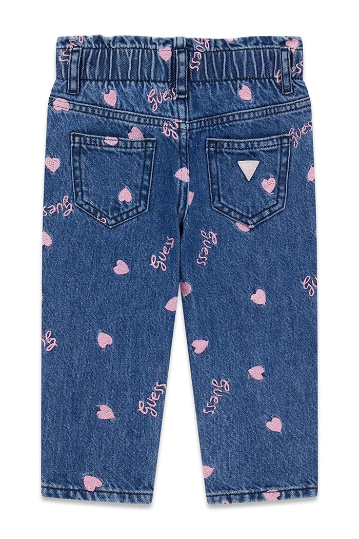 Guess jeansy mom fit dziecięce K6YA05.D1155.9BY2 niebieski AW26