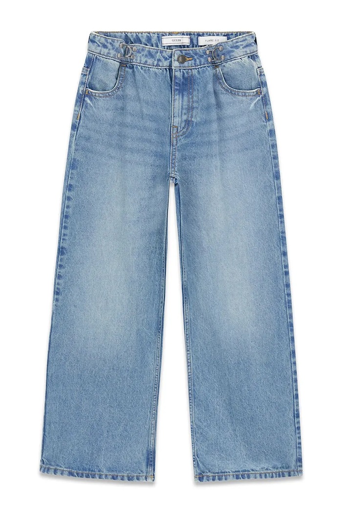 Guess Jeansy flare dziecięce J6YA13.D1220.9BY2 niebieski AW26
