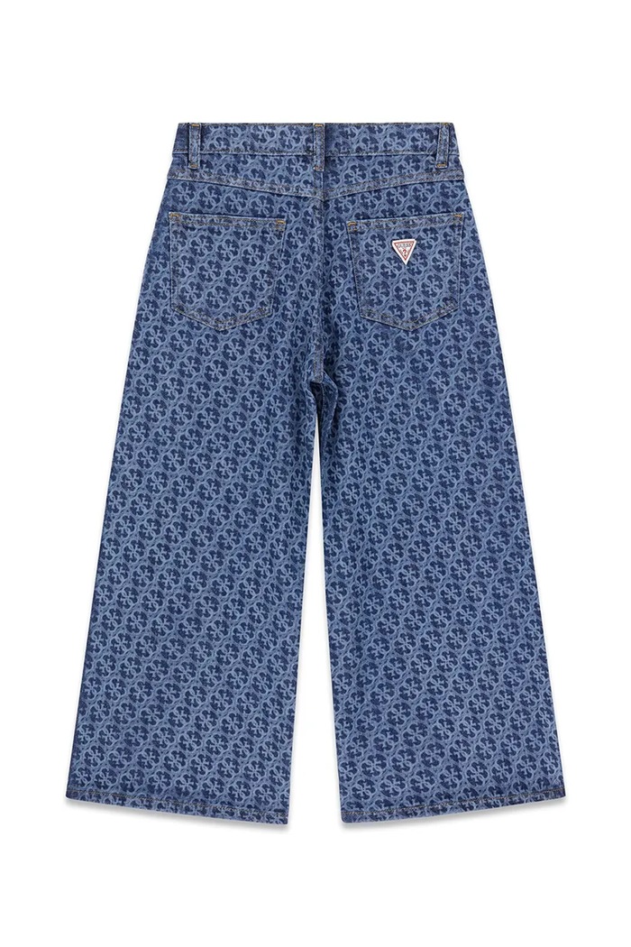 Guess jeansy wide leg dziecięce J6YA09.D1216.9BY2 niebieski AW26