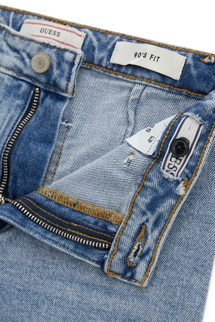Guess jeansy wide leg dziecięce niebieski J6YA04.D1211.9BY2
