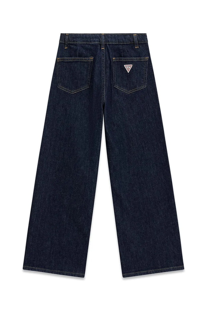 Djevojčice Guess wide leg traperice za djecu J6YA04.D1211.9BY2 mornarsko plava