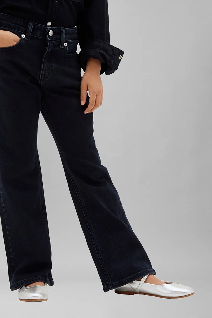 Calvin Klein Jeans jeansy dziecięce FLARE LVCKSJC03G.128.170.9BY2 granatowy