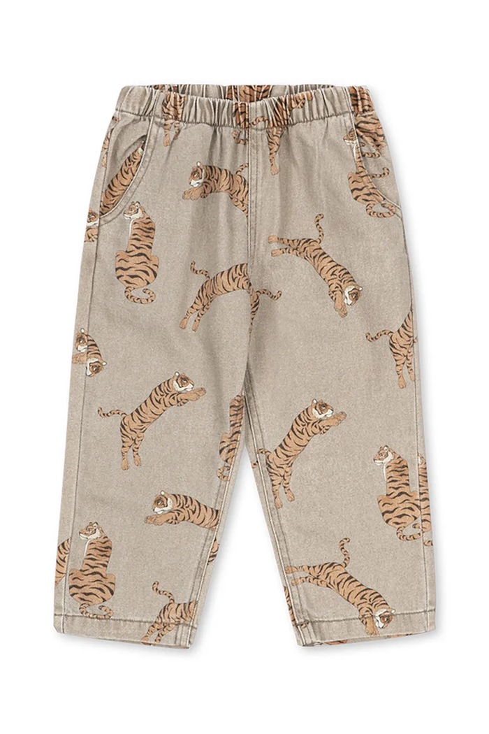 Konges Sløjd Jeansy straight dziecięce MAGOT PANTS GOTS brązowy KS106133.9BY2
