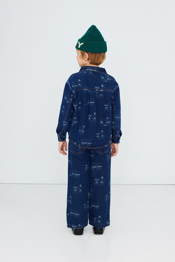 Tinycottons Jeansy straight dziecięce TINY TEA ROOM 2 STRAIGHT DENIM PANT AW26.195