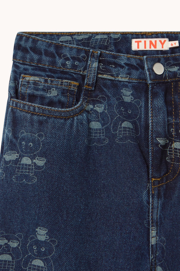 Jeansy straight dziecięce TINY TEA ROOM 2 STRAIGHT DENIM PANT Tinycottons AW26.195 granatowy