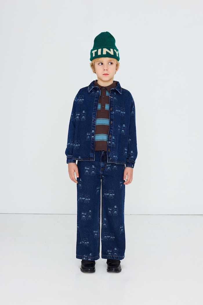 Jeansy straight dziecięce TINY TEA ROOM 2 STRAIGHT DENIM PANT Tinycottons granatowy AW26.195