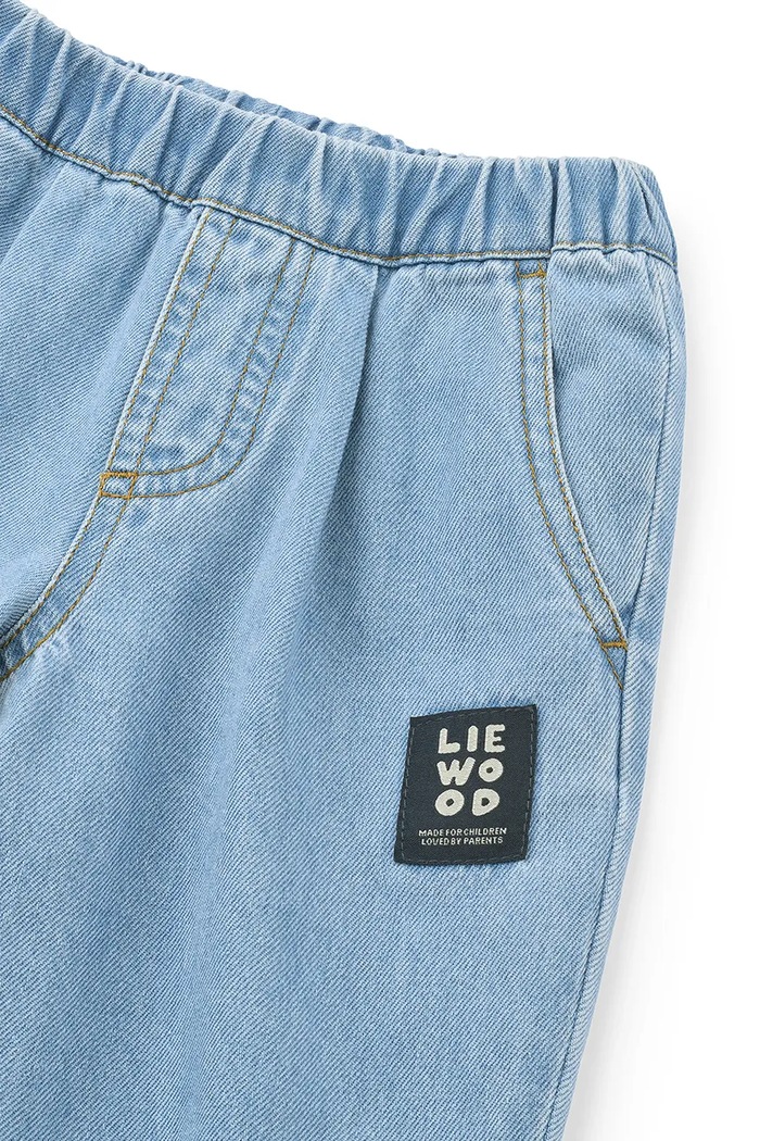 Liewood jeansy loose dziecięce Borris Light Placement Denim Pants niebieski LW20928.9BY2