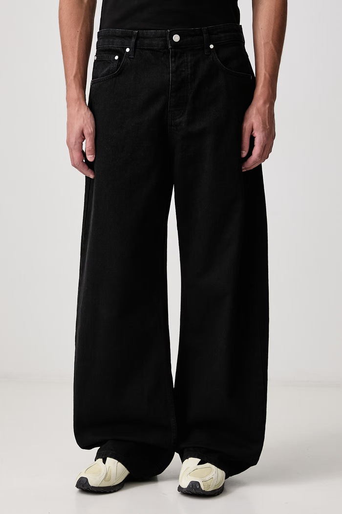 Represent Jeansy relaxed fit męskie czarny MLM101206