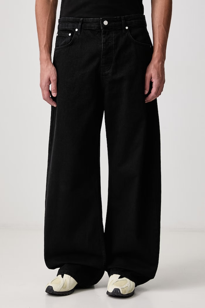 Represent Jeansy relaxed fit męskie czarny MLM101206