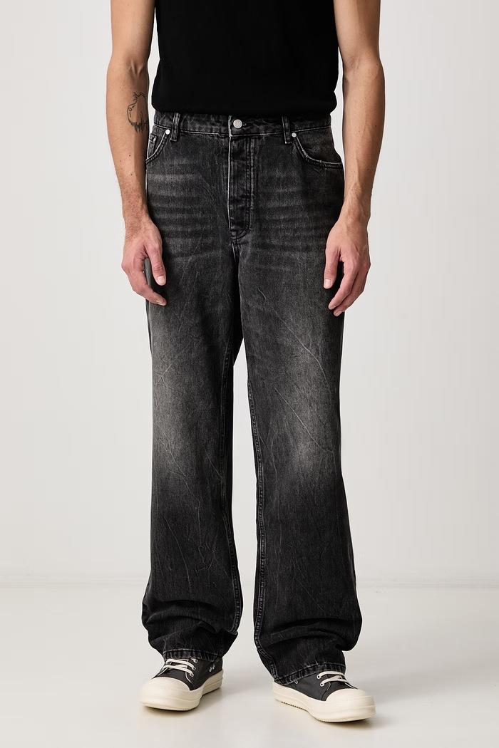 Represent Jeansy straight męskie szary MLM101097