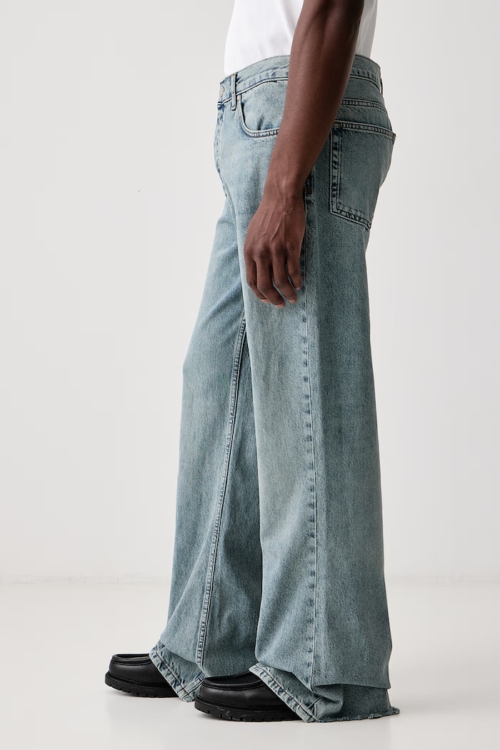 Jeansy flare męskie Represent MLM100972 niebieski