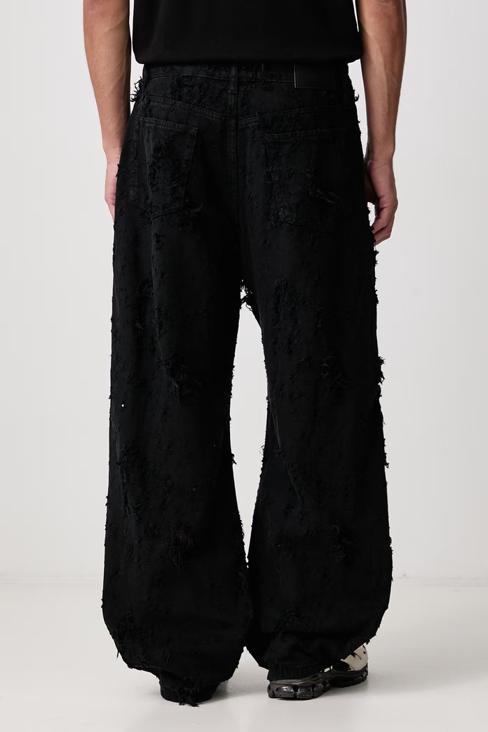 Odzież Represent Jeansy relaxed fit męskie MLM100971 czarny
