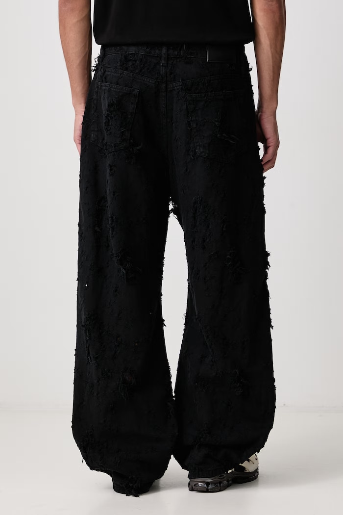 Odzież Represent Jeansy relaxed fit męskie MLM100971 czarny