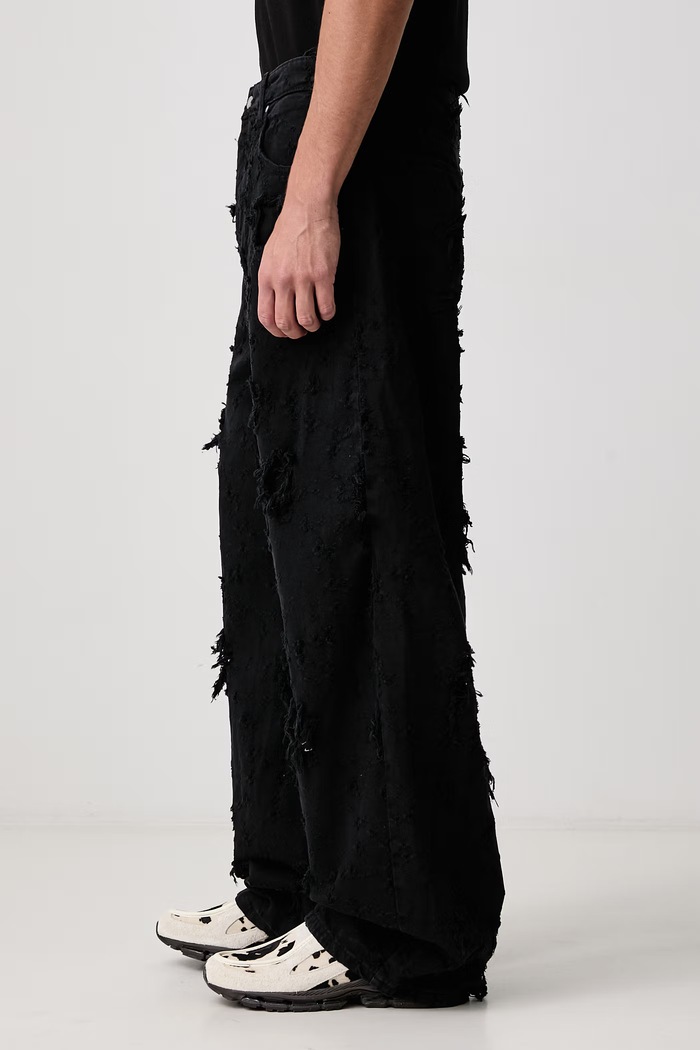 Jeansy relaxed fit męskie Represent MLM100971 czarny