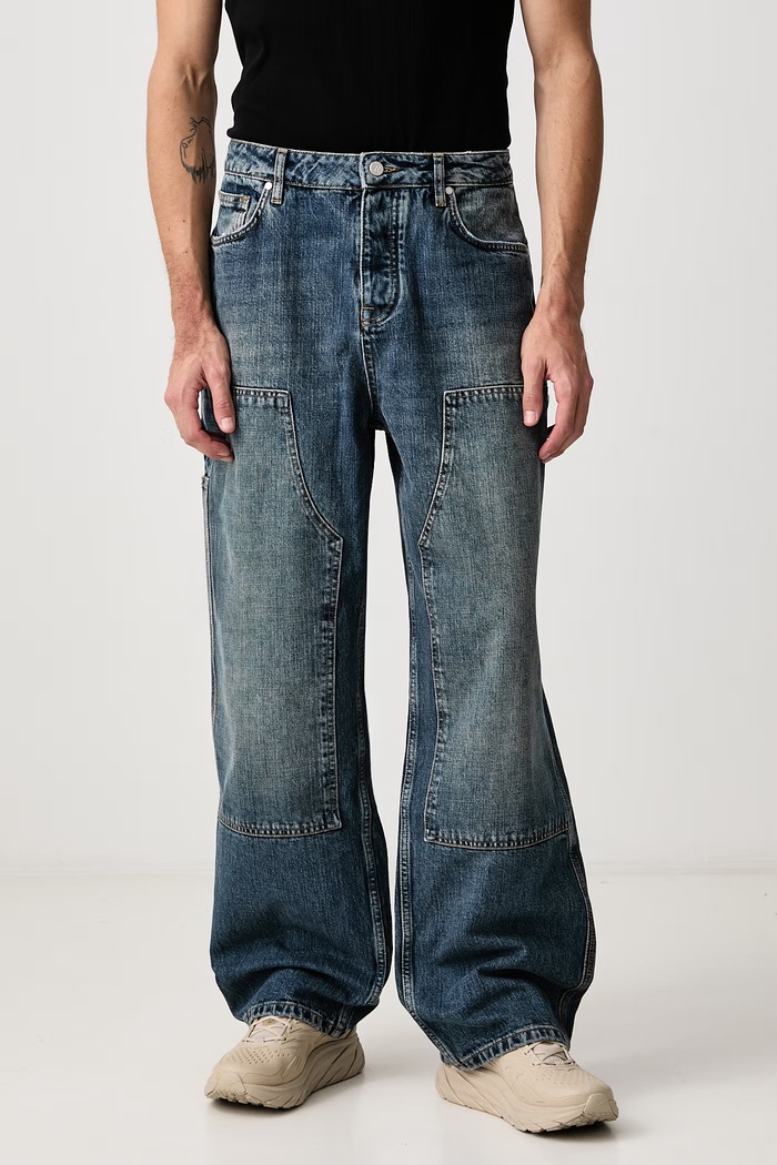 Represent Jeansy relaxed fit męskie niebieski MLM100970