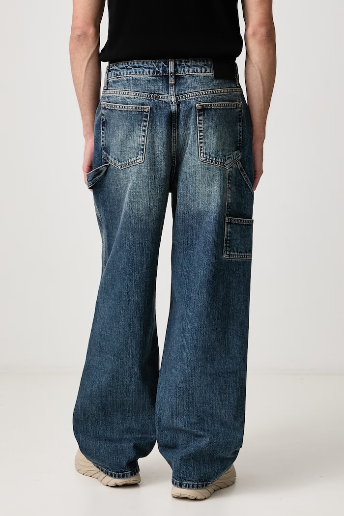 Odzież Represent Jeansy relaxed fit męskie MLM100970 niebieski