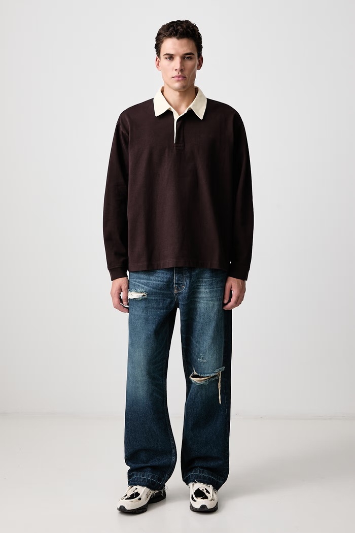 Represent Jeansy relaxed fit męskie MLM100571 niebieski AW26