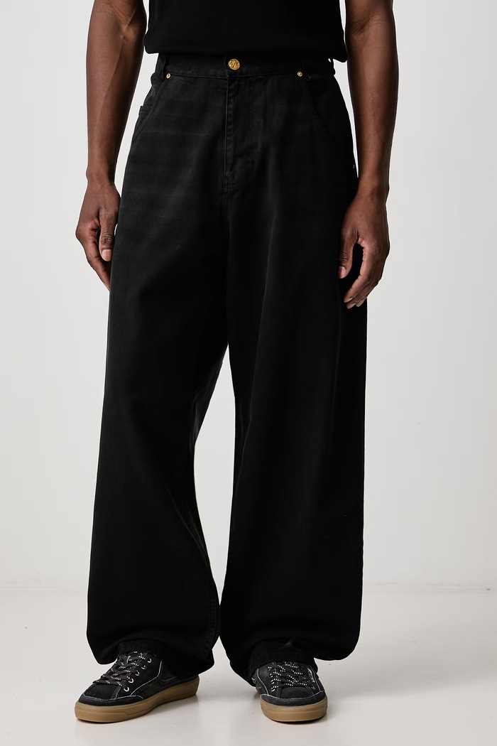 Willy Chavarria TRUE BAD BOY JEAN blugi relaxed fit pentru bărbați negru MMDPA001.052N