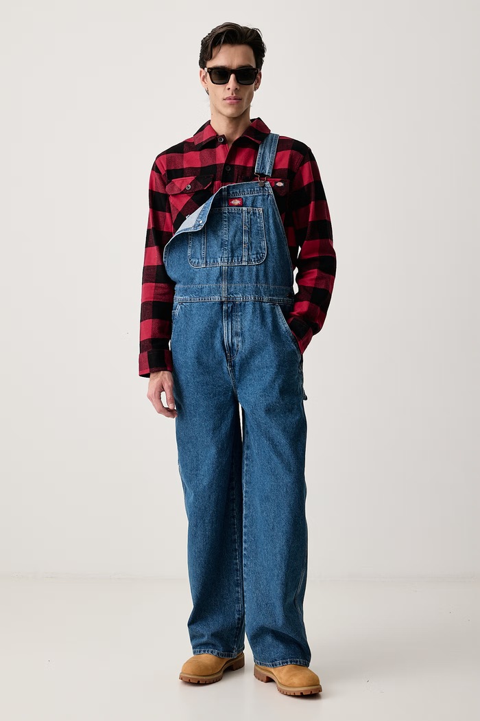 Dickies Ogrodniczki męskie DK0A88EECLB1 niebieski AW26
