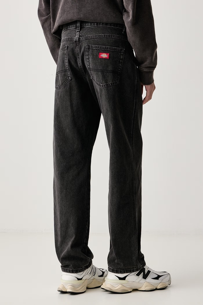 Odzież Dickies Jeansy straight męskie DK0A885HJ791 czarny