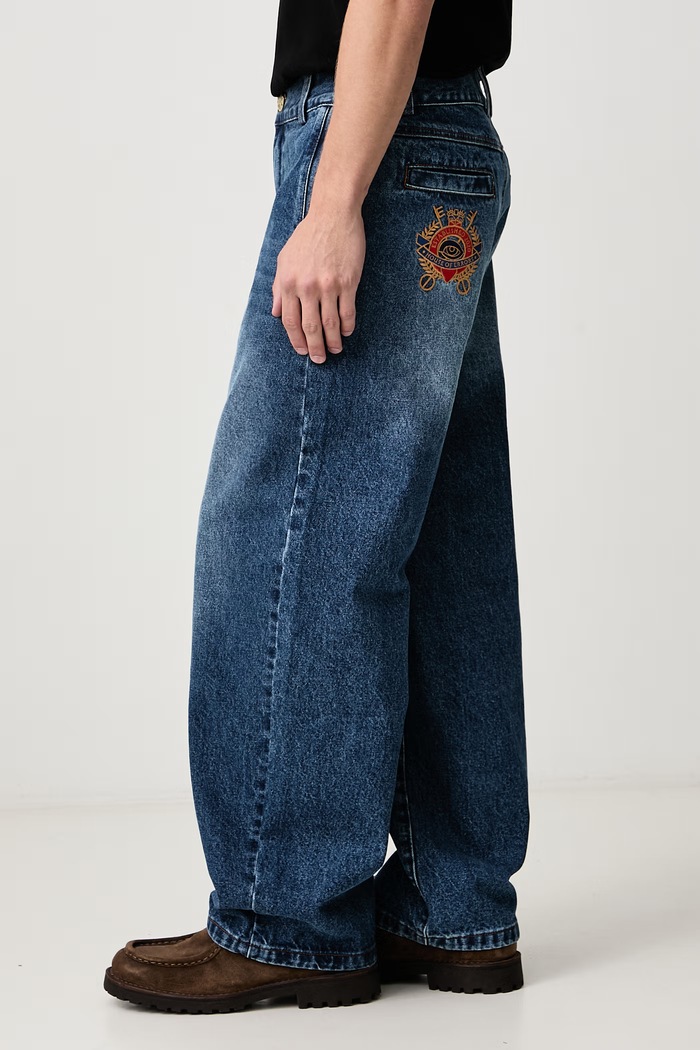 Crown jeansy relaxed fit męskie House of Errors HEFW26DP02012 niebieski