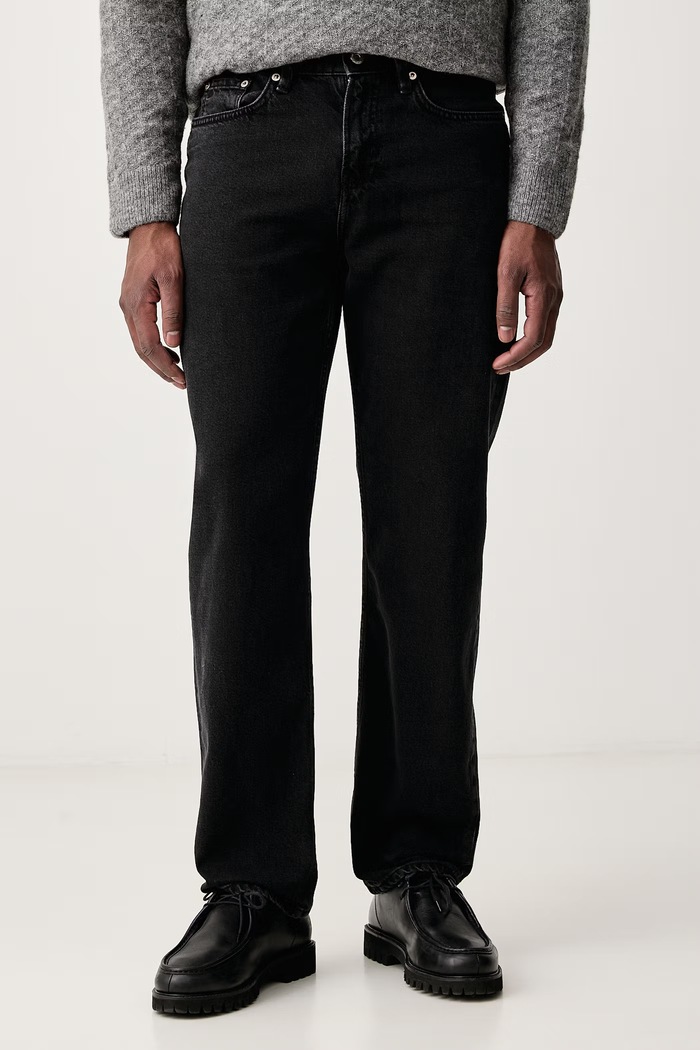 Lindbergh Jeansy loose męskie czarny 60.025049