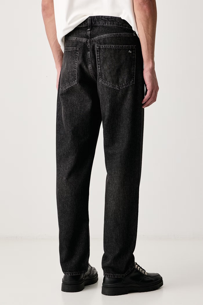 Odzież rag & bone Jeansy straight męskie RX0426F2RLE czarny
