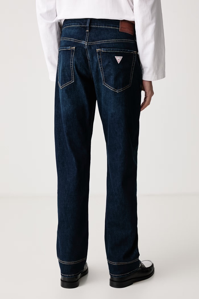 Ρούχα Guess Jeans Ίσια Ανδρικά M6BA1B.D1858 σκούρο μπλε