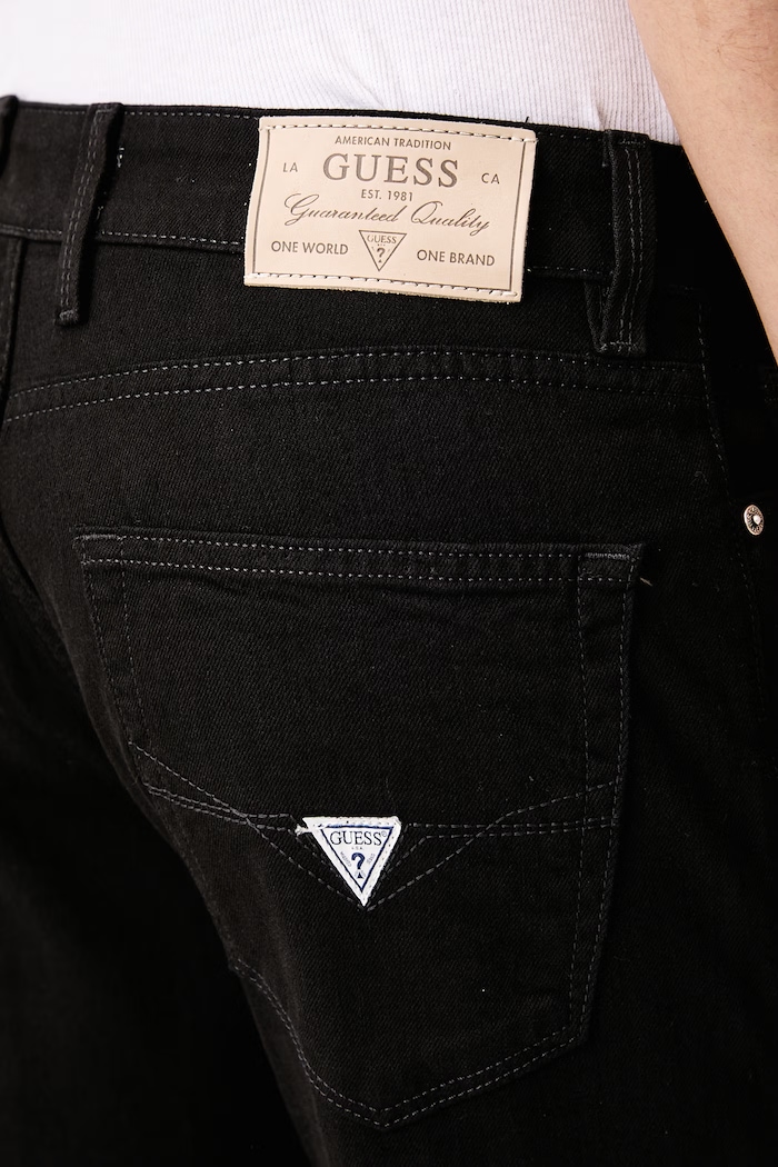 Slim fit Ανδρικά ANGELS Guess M6YAN2.D1487 μαύρο