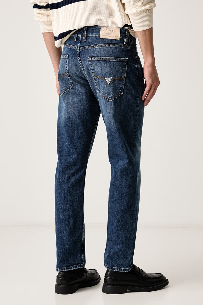 Odzież Guess Jeansy slim fit męskie ANGELS M6YAN2.D1476 niebieski