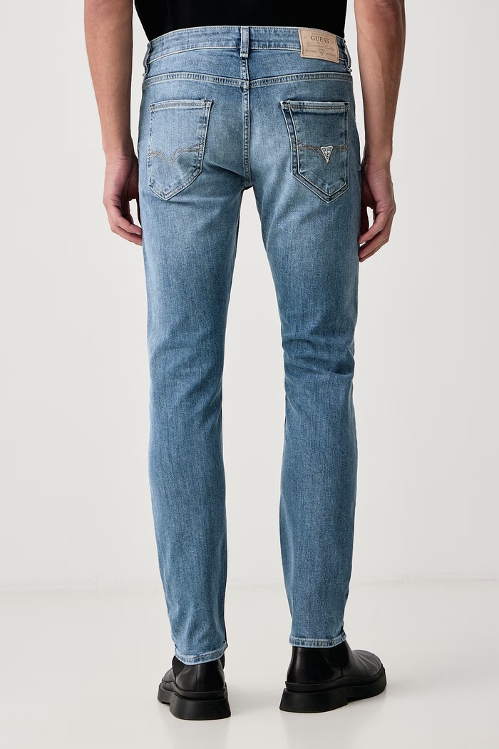 Ρούχα Guess Skinny Ανδρικά MIAMI M6YAN1.D1478 μπλε