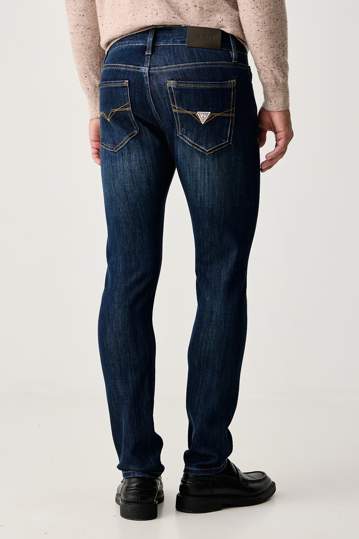 Odjeća Guess Skinny traperice za muškarce MIAMI M6BAN1.D2601 mornarsko plava