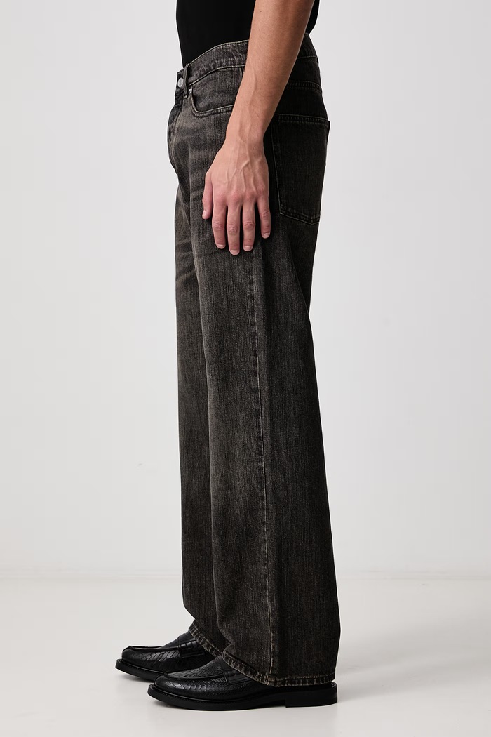 Jeansy straight męskie Drôle de Monsieur M.BP216.CO338 zielony