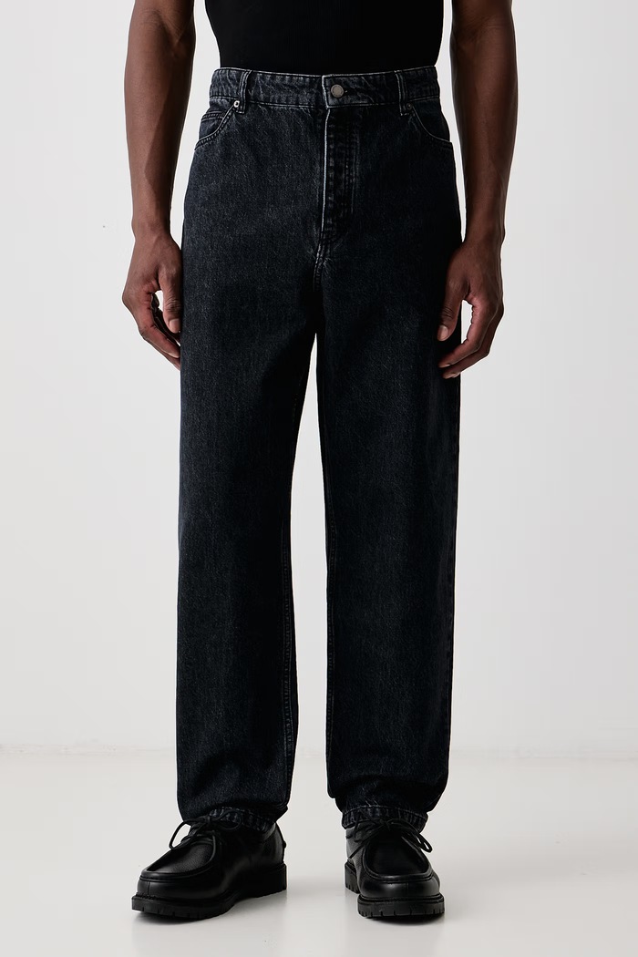 Maison Kitsuné Tapered jeansy męskie czarny MRMDP01WD4031