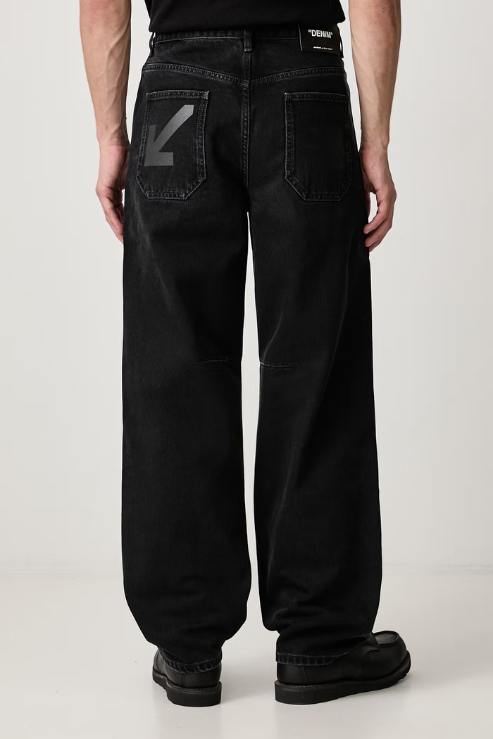 Îmbrăcăminte Off-White Half Arrow blugi relaxed fit pentru bărbați 44MYA19DF26D001019 negru
