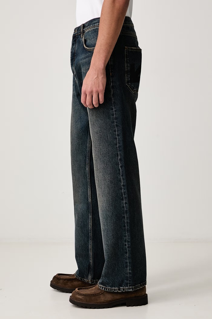 Half Arrow blugi relaxed fit pentru bărbați Off-White 44MYA18JF26D005461 albastru