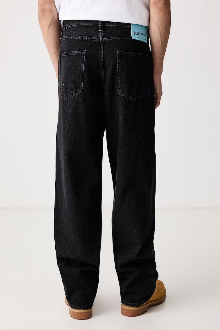 Îmbrăcăminte Karl Lagerfeld Jeans Blugi relaxed fit pentru bărbați x Pietro Terzini B4M10109 negru