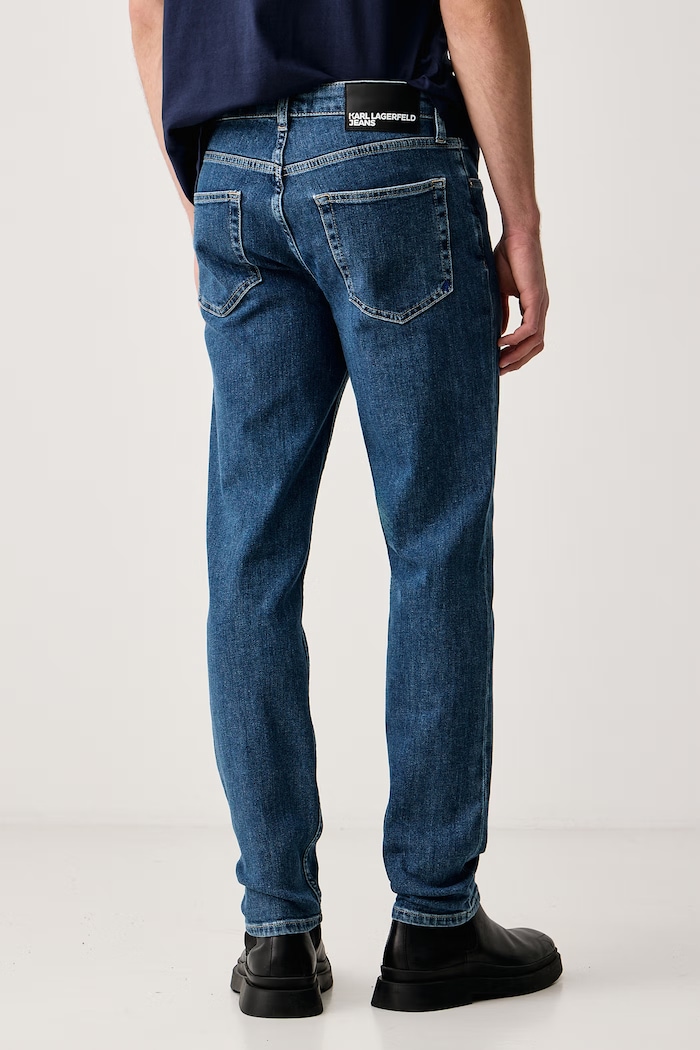 Odzież Karl Lagerfeld Jeans Jeansy slim fit męskie B4M10034 niebieski